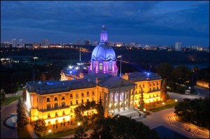A view of the Alberta Legislature building from the roof of the Annex building in Edmonton on August 23, 2012.   (Ryan Jackson / Edmonton Journal)
